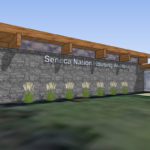 A rendering of the seneca nation building.